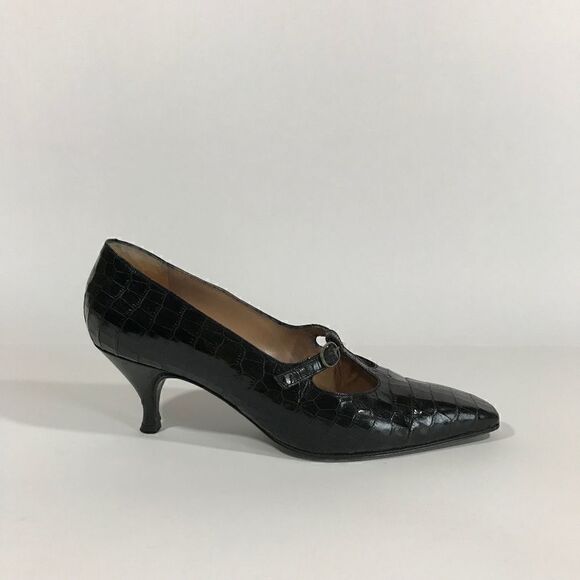 Croc Imprint Cute Mini T Strap - Picture 2 of 6